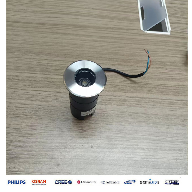 Okruglo ugrađeno podzemno svjetlo, 7W, promjer 62 mm, IP67, 24V, topla bijela 3000K