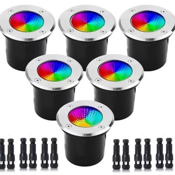 Vanjsko vodootporno podzemno svjetlo IP67, topla bijela, anti-odsjaj, za palubu, 3W/5W/7W RGB