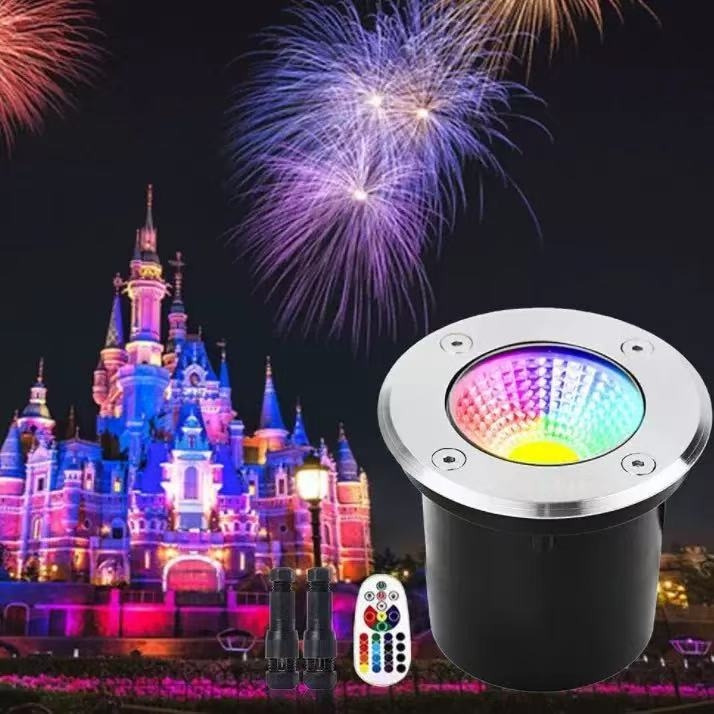 Vanjsko vodootporno podzemno svjetlo IP67, topla bijela, anti-odsjaj, za palubu, 3W/5W/7W RGB