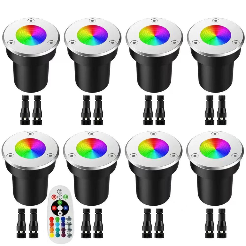 Vanjsko vodootporno podzemno svjetlo IP67, topla bijela, anti-odsjaj, za palubu, 3W/5W/7W RGB