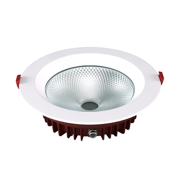 COB LED downlight IP65, ugradbeni, duboko anti-refleksni, visok CRI ≥90, 3000K topla bijela, aluminijsko kućište, vodootporno za tuševe, hotele i trgovine