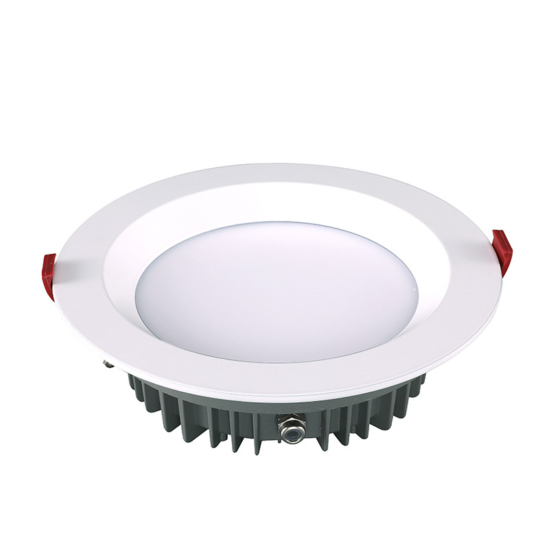 COB LED downlight IP65, ugradbeni, duboko anti-refleksni, visok CRI ≥90, 3000K topla bijela, aluminijsko kućište, vodootporno za tuševe, hotele i trgovine