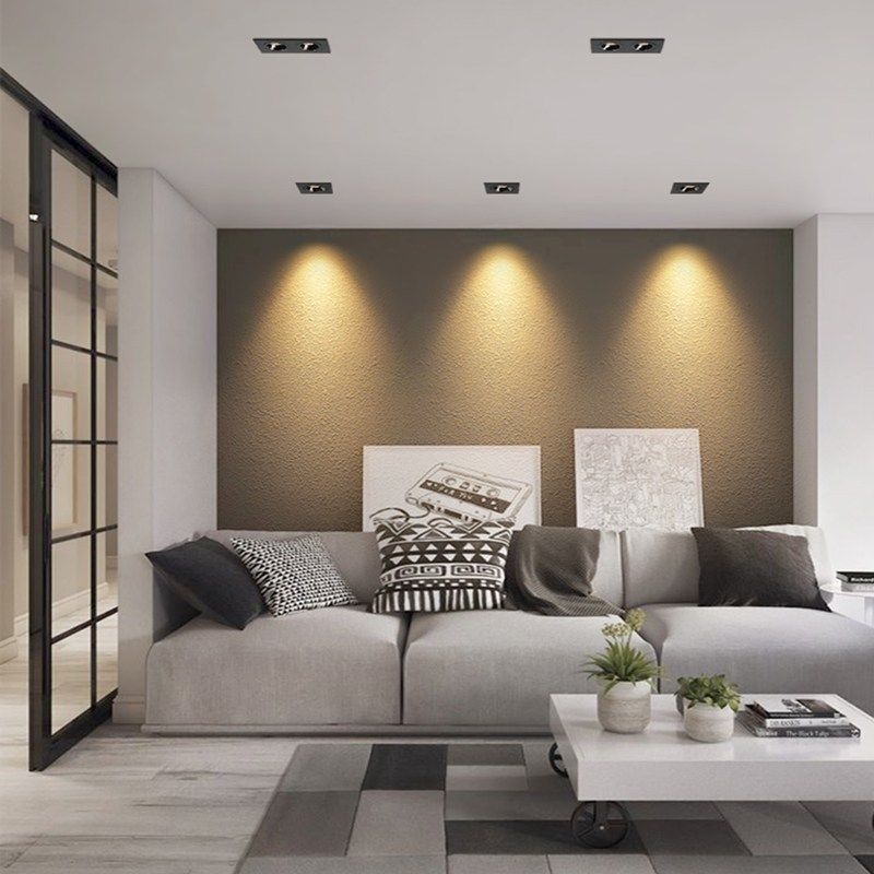 LED downlight COB s dvostrukom glavom, s cijelim spektrom, anti-odsjaj, 10W, kvadratnog oblika