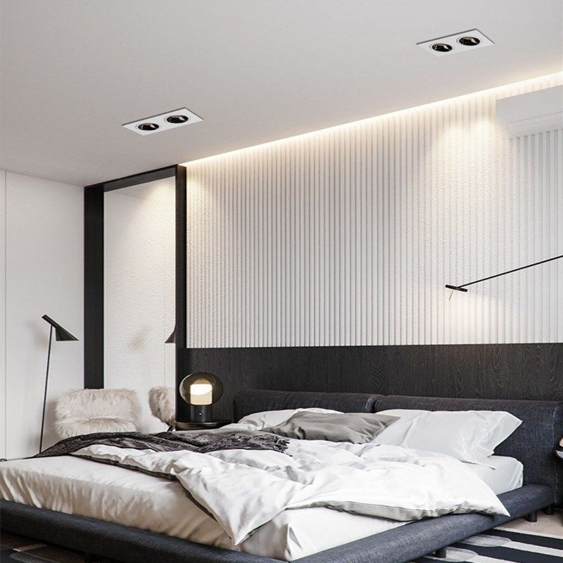 LED downlight COB s dvostrukom glavom, s cijelim spektrom, anti-odsjaj, 10W, kvadratnog oblika