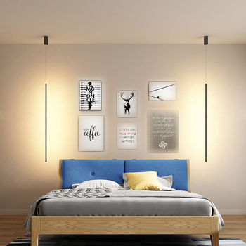 Nordijski minimalistički LED linearni viseći svjetiljka za spavaću sobu – dizajnerski stil