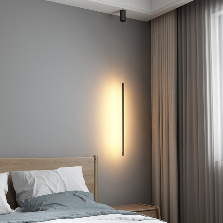 Nordijski minimalistički LED linearni viseći svjetiljka za spavaću sobu – dizajnerski stil