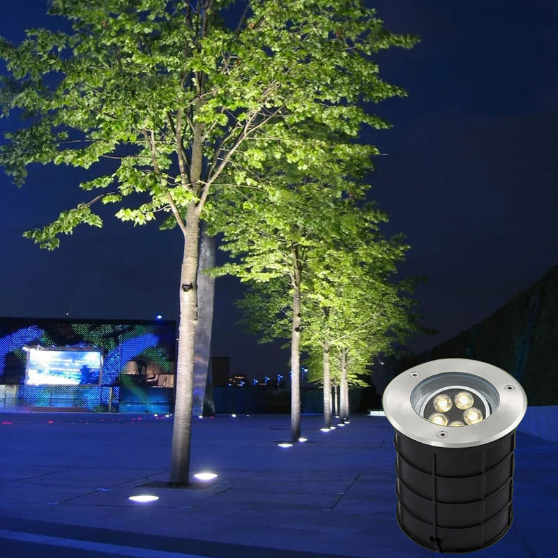 LED vanjska vodootporna ukopna svjetiljka za vrt i travnjak, visoke snage, podesivi fokus