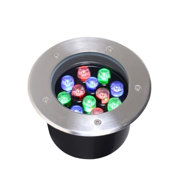 Vanjsko ukopano vodootporno LED svjetlo, RGB višebojni krajinski reflektor, podvodni kvadratni prožektor, 36W/9W/12W
