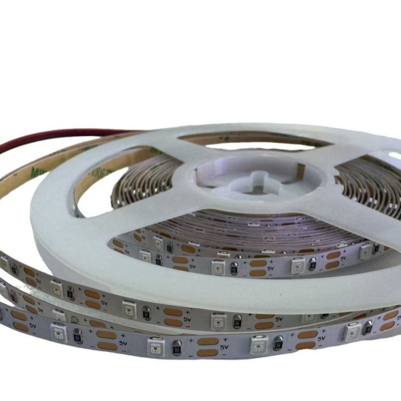 RGB LED traka s niskim naponom, 2835 LED, 5V, 60 LED po metru, širina 5 mm, unutarnja rasvjeta, visoka svjetlina, nije dimabilna