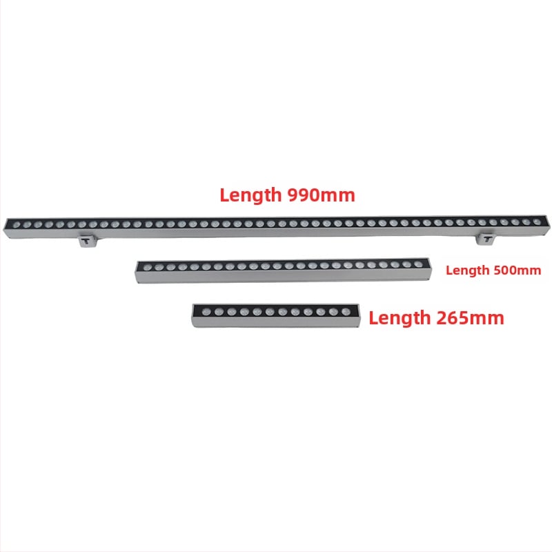 LED lineárne vonkajšie svetlá, vodeodolné, 12W, osvetlenie fasády kontúr, viacfarebné, 24V, externé ovládanie 512