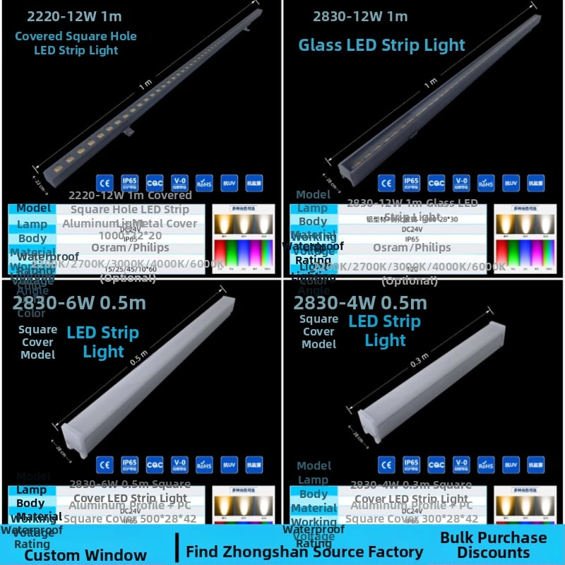 12W exteriálne lineárne LED svetlo pre kontúru fasády, plnofarebné, externé ovládanie, prispôsobiteľné