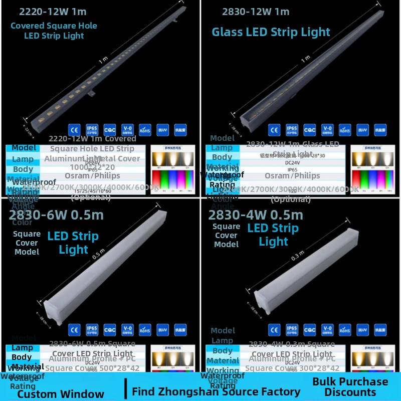 12W exteriálne lineárne LED svetlo pre kontúru fasády, plnofarebné, externé ovládanie, prispôsobiteľné