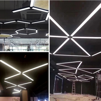 LED дълга лента за офисен таван, алуминиев квадратен канал, 85-265V