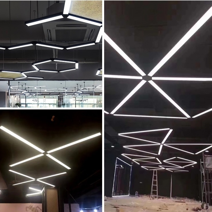 LED дълга лента за офисен таван, алуминиев квадратен канал, 85-265V