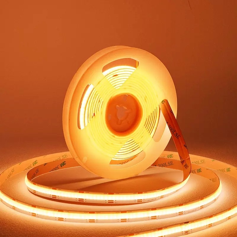 LED traka 24V 608 dvostruke boje, samoljepljiva za ormariće, COB linearno osvjetljenje CRI 90