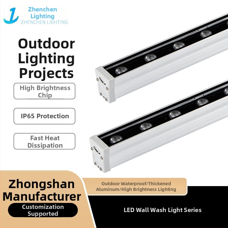 LED 220V viacfarebné steny umývacie svetlo pre vonkajšie použitie, IP67, lineárne osvetlenie