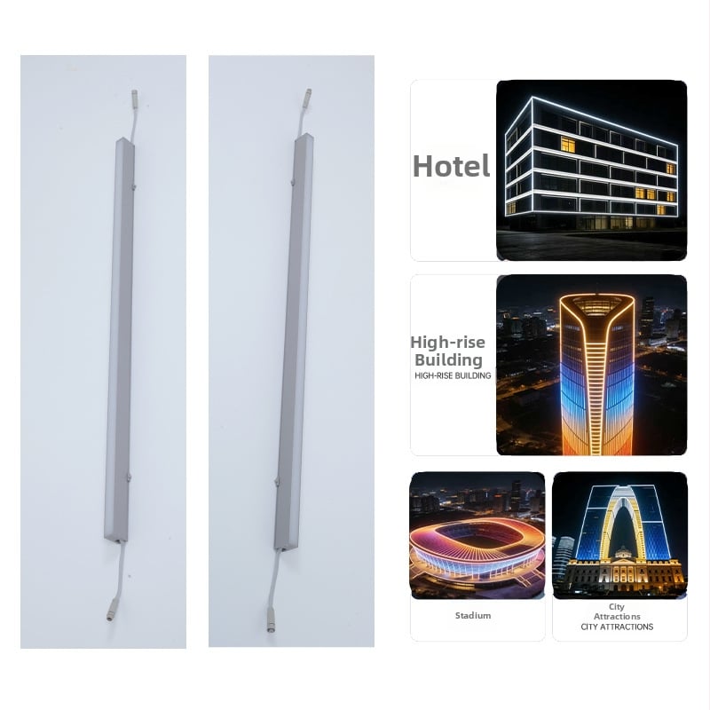 DMX512 Vonkajšie kontúrne svetlo 24W, LED osvetlenie stien pre exteriér, vodotesné lineárne svetlo pre budovy