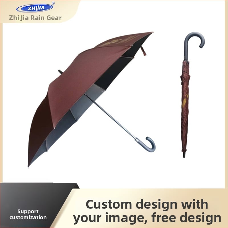 Umbrelă de golf, 27 inch, fibră completă, mâner curbat, imprimare logo