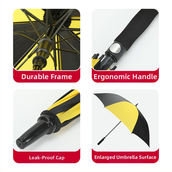 Umbrelă de golf de 30 inch, structură din fibră, imprimare logo, mâner drept, cadou outdoor, personalizabilă pentru promovare