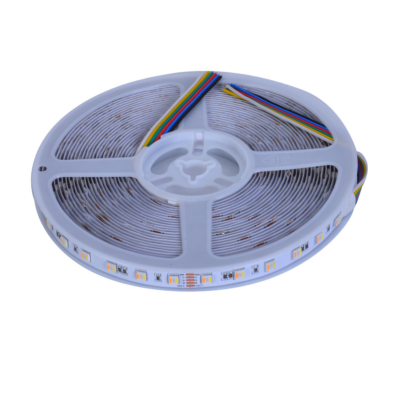 RGBW LED traka s samoljepljivim ljepilom, 24V, 60×5050 LED, visoka svjetlina, 4-u-1, zvučni senzor, ambijentalno osvjetljenje