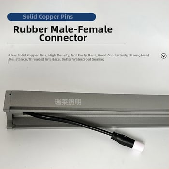 LED vonkajšie lineárne svetlo, IP65, wall washer pre fasády, hliníkové puzdro, kontúrne osvetlenie budovy, model Line light 2829, 24V, 120° lúč, teplá biela / žltá