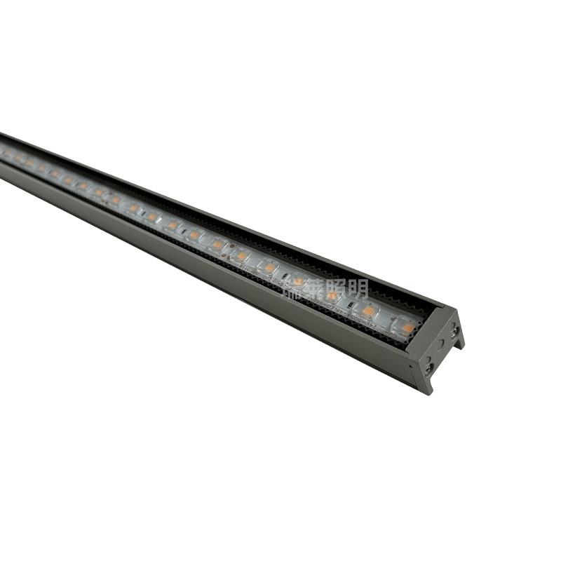 LED линейна светлина за външно осветление, водоустойчива IP65, фасадно осветление с wall washer, алуминиев корпус, контурно осветление на сграда, модел Line light 2829, 24V, 120°