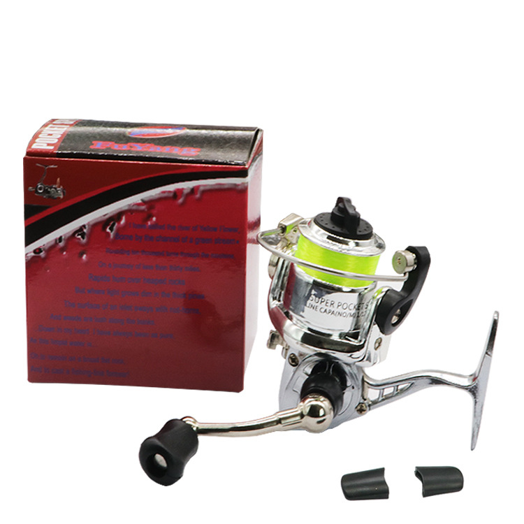 Mini metalni spinning kolut za ribolov – džepne veličine, za bacanje i spinning