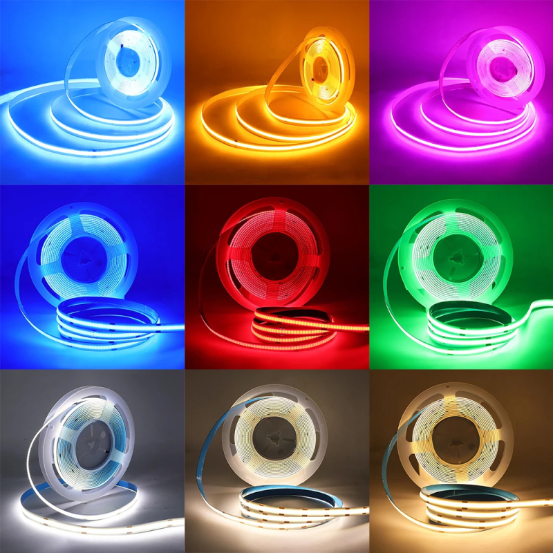 COB LED trak, 5V USB napajanje, širina 8 mm, duljina 1 m, 252 COB LED, CRI 90, unutarnja rasvjeta, 180° snop, nije vodootporan