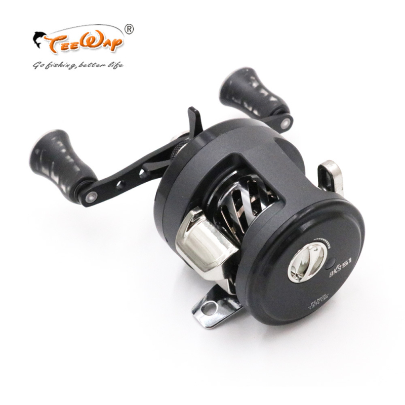 TEEWAY BKS51 Mikro baitcasting mulinet, veličina dlana, duboki bubanj, stil bubnja