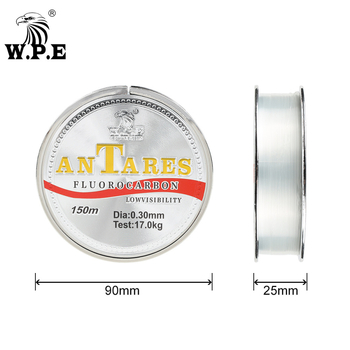 W.P.E Fluorokarbonom premazana glavna ribolovna linija, 150 m, nosivost 40 kg, karbonska vlakna, promjer 0.20–0.60 mm