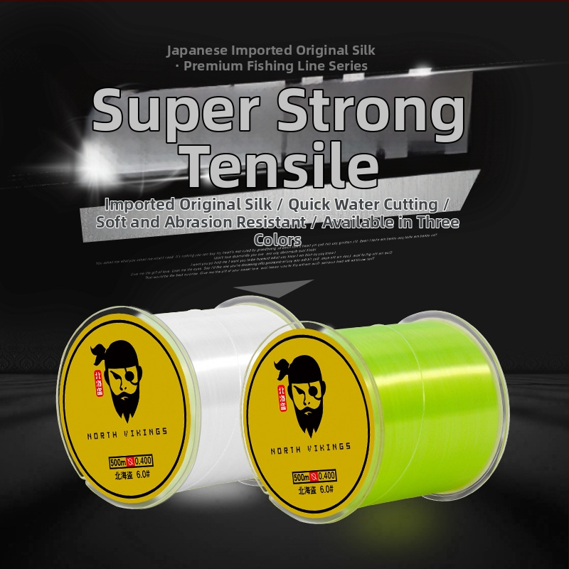 North Sea Pirate najlon ribolovna linija, 500 m, glavna linija i vodilica, napetost 0,18–16,06 kg