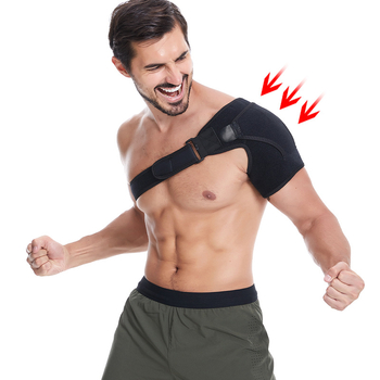 Prilagodljiv zaštitni jastučić za rame za sport — prozračan, protivklizni, za jedno rame, zaštita ramena za fitness