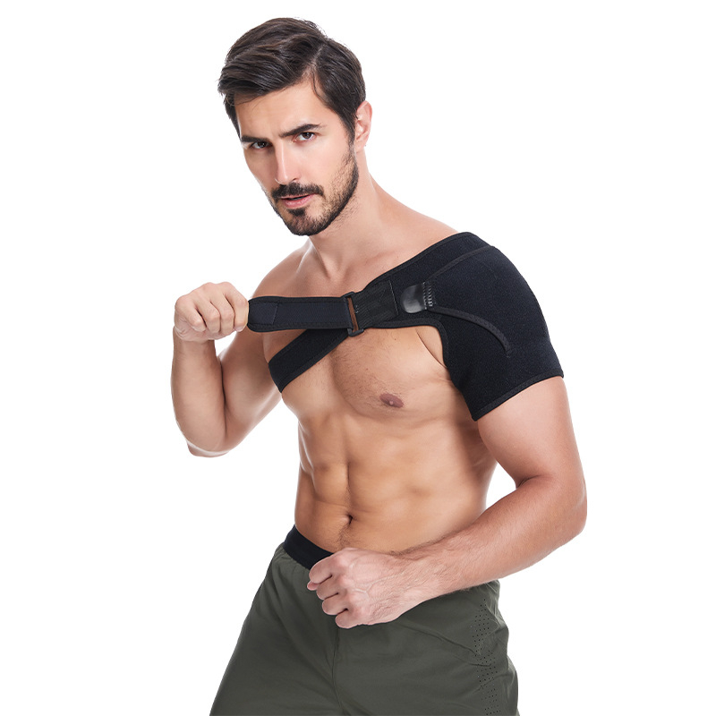 Prilagodljiv zaštitni jastučić za rame za sport — prozračan, protivklizni, za jedno rame, zaštita ramena za fitness