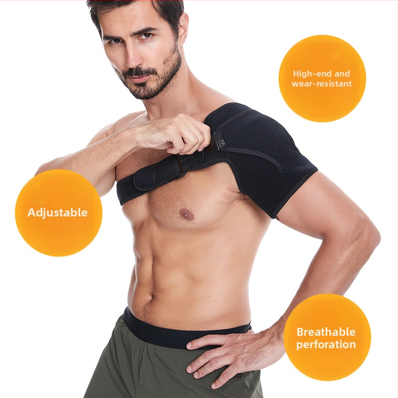 Prilagodljiv zaštitni jastučić za rame za sport — prozračan, protivklizni, za jedno rame, zaštita ramena za fitness