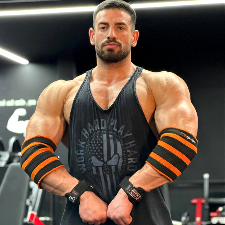 Gasp Power rukavi za lakat – dvostruko pleteni najlonski štitnici za bodybuilding i powerlifting