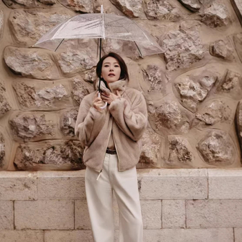 ED26 Novi model, nadahnut Gao Yuanyuan: parkas s visokim ovratnikom, dvostrani, topli krzneni kaput, mink velvet