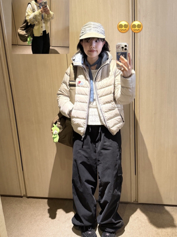 Kapuljačasta jakna od perja s vezom slova, unisex stil