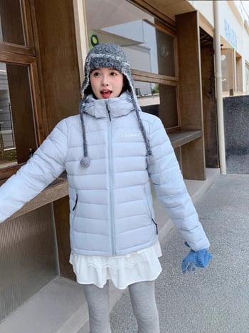 Ženska jakna s kapuljom, odvojivim stojećim ovratnikom, topla, uskog kroja, za vanjske aktivnosti