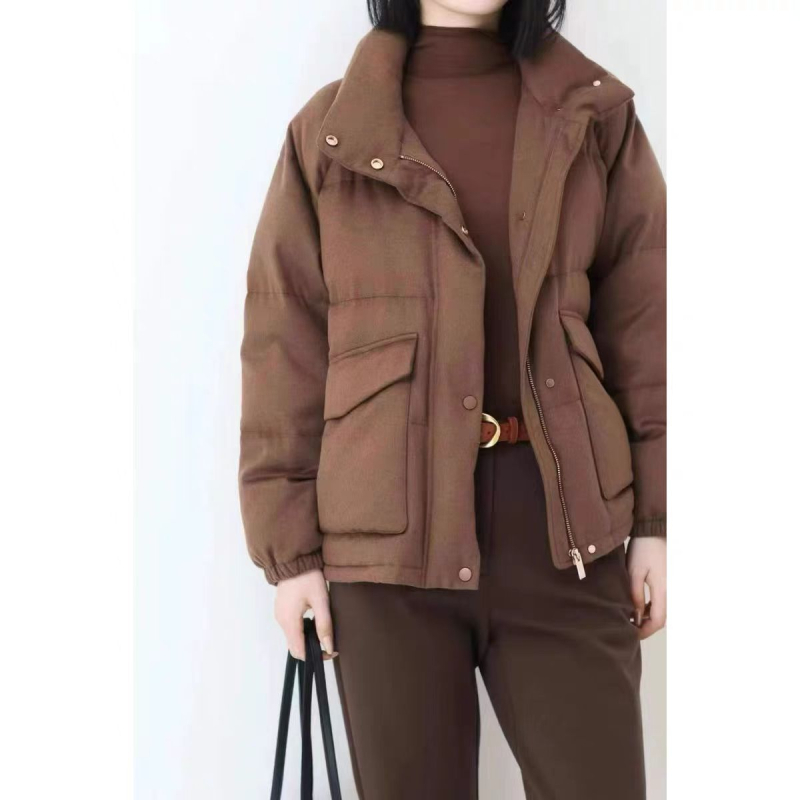 Xiaohe ženska puffer jakna 2025 zima - gradski stil, svila i kamilino krzno, šifra E2043701