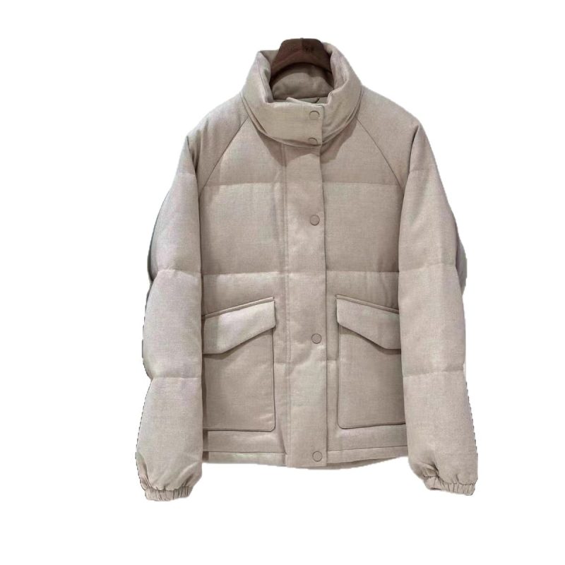 Xiaohe ženska puffer jakna 2025 zima - gradski stil, svila i kamilino krzno, šifra E2043701
