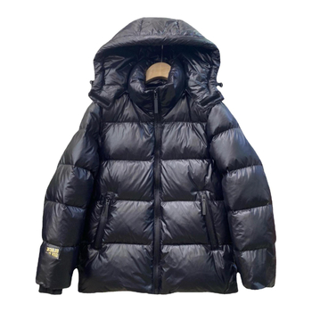 Crna ženska jakna s kapuljačom od perja, kratka, debela, topla, gradski stil, elegantan casual