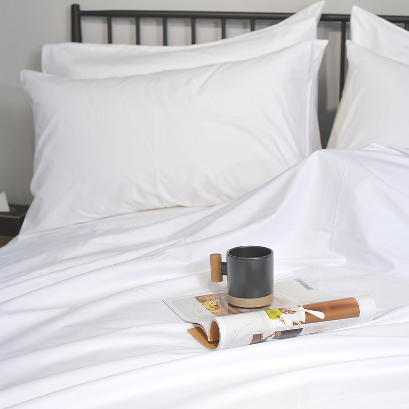 Navlaka za pokrivač od pamuka satena – bijela, hotelska razina posteljine, dostupno 60s i 80s broj vlakana