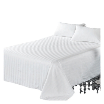 Hotel-stílusú négy darabos ágyneműkészlet 100% pamutból, 40 szálas, 3 cm-es szaténcsík, fehér szatén, kétágyas ágyhoz