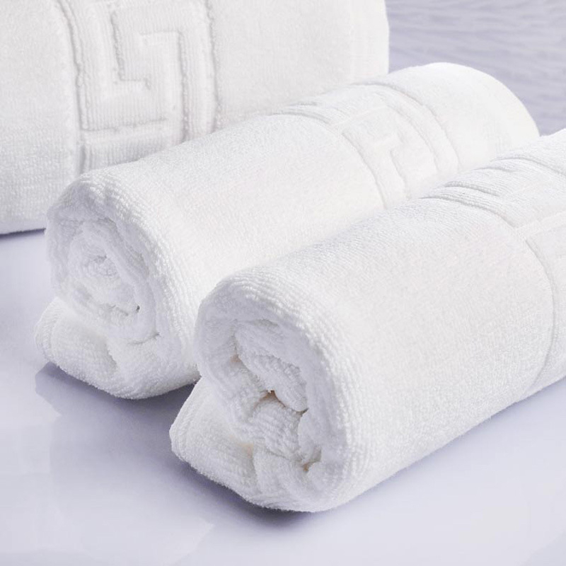 Bijeli hotelski ručnik od 100% pamuka, upija, mekan i nježan prema koži, spa ručnik za kupanje, debeli