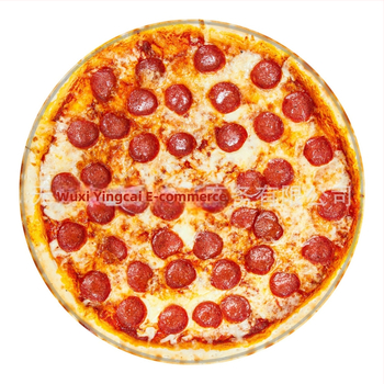 Okrúhla deka s digitálnou potlačou pizze so šunkou, burrito štýlu pre televíziu