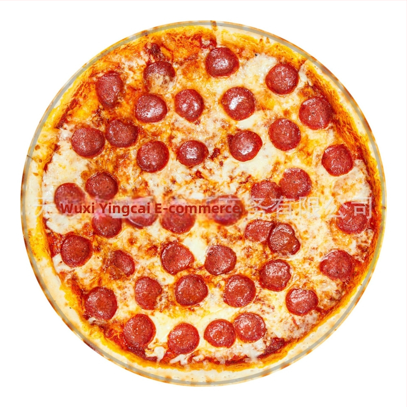 Okrúhla deka s digitálnou potlačou pizze so šunkou, burrito štýlu pre televíziu
