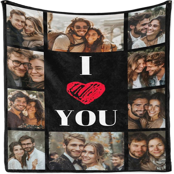 Personalizirana flanel deka s karikaturnim motivom, fotografijom po vašoj, 200×230 cm, bijela, poliester