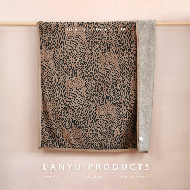 Deka od flanel s leopard printom za kauč, ured, dremanje i kampiranje na otvorenom