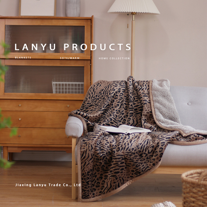 Deka od flanel s leopard printom za kauč, ured, dremanje i kampiranje na otvorenom
