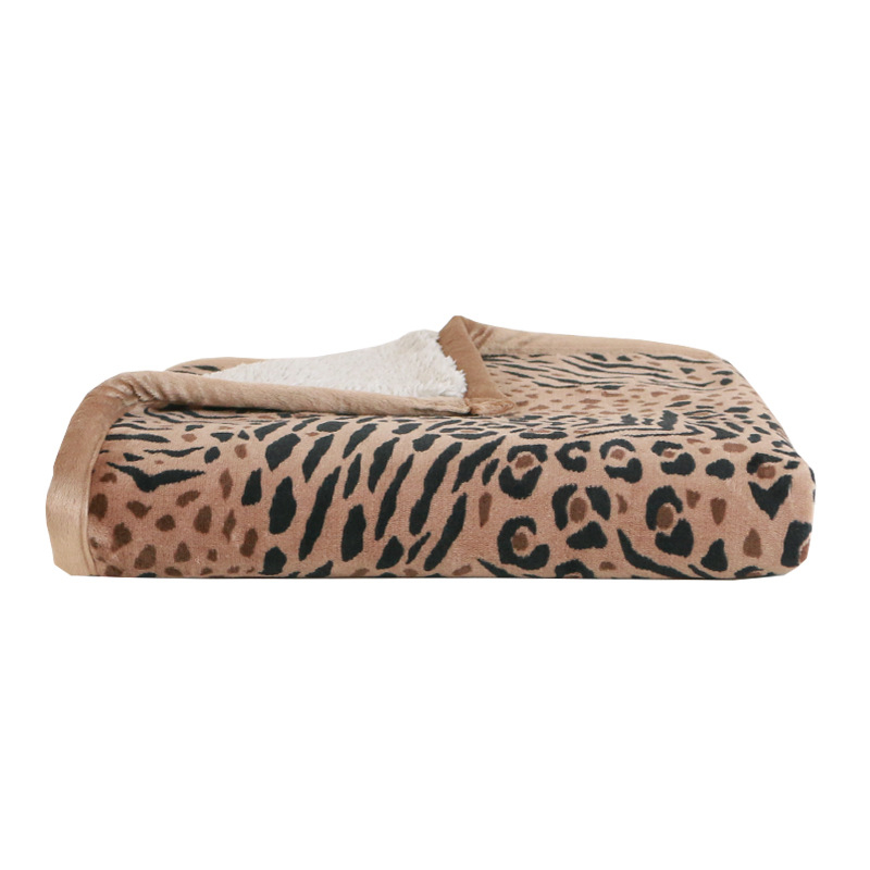 Deka od flanel s leopard printom za kauč, ured, dremanje i kampiranje na otvorenom